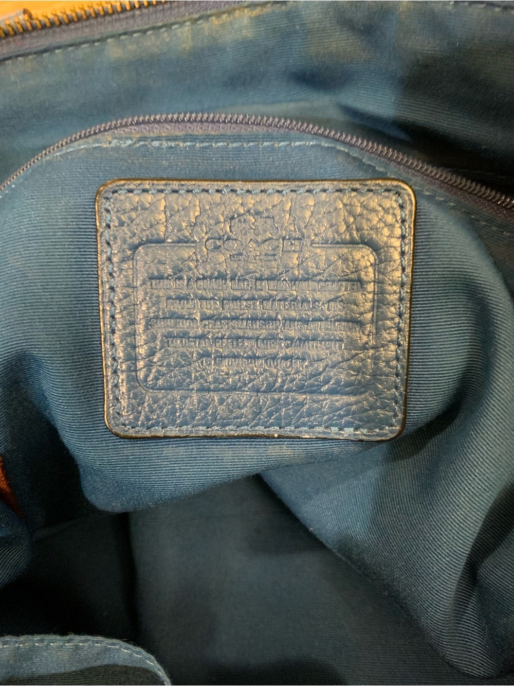 Coach Blue Leather Mickie Satchel - - Picture 5 of 16